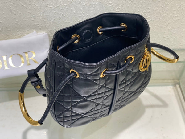 meidum cd nolita 27cm black macrocannage lambskin