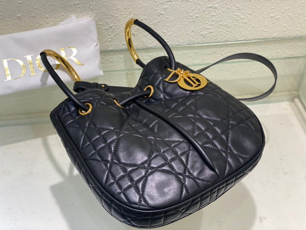 meidum cd nolita 27cm black macrocannage lambskin