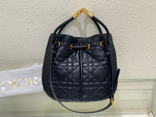 meidum cd nolita 27cm black macrocannage lambskin