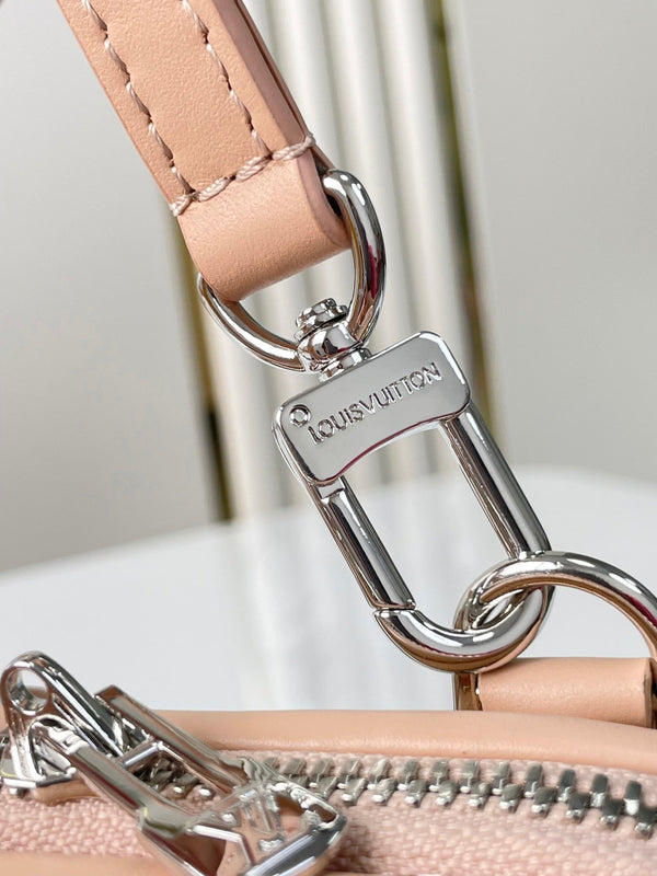 NANO ALMA 18 IN PELLE DI AGNELLO TRAPUNTATA BEIGE TOSCANO, FERRAMENTA ORO E ARGENTO