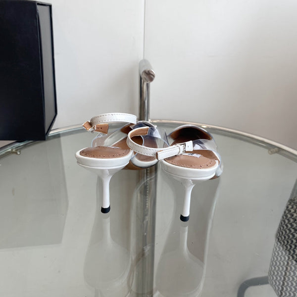 slingback alaia 60 bianco ottico cuore in pelle di agnello