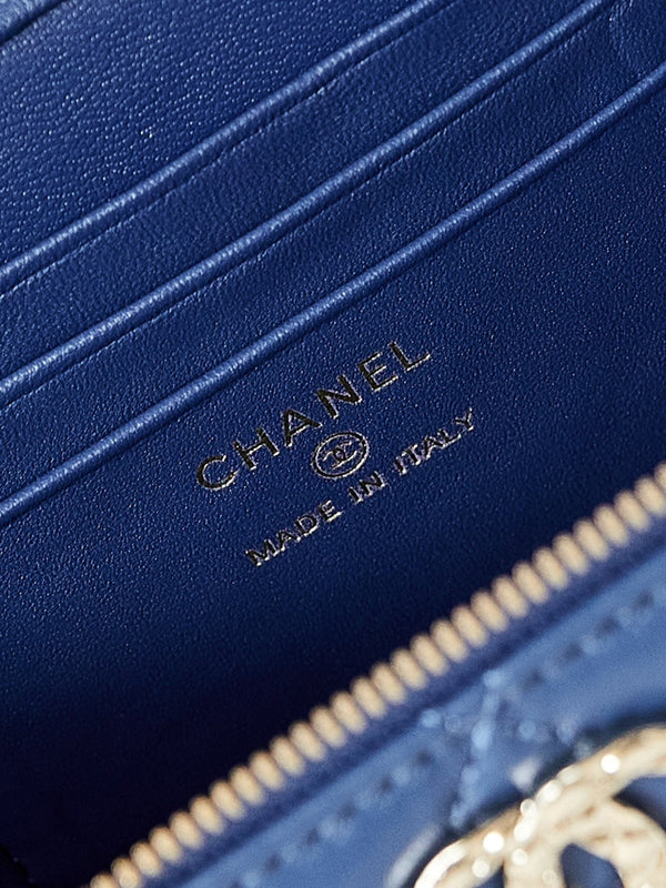 24a vanity 17 dark blue lambskin gold hardware