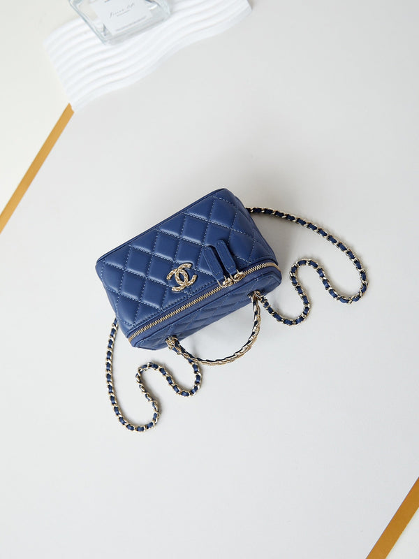 24a vanity 17 dark blue lambskin gold hardware