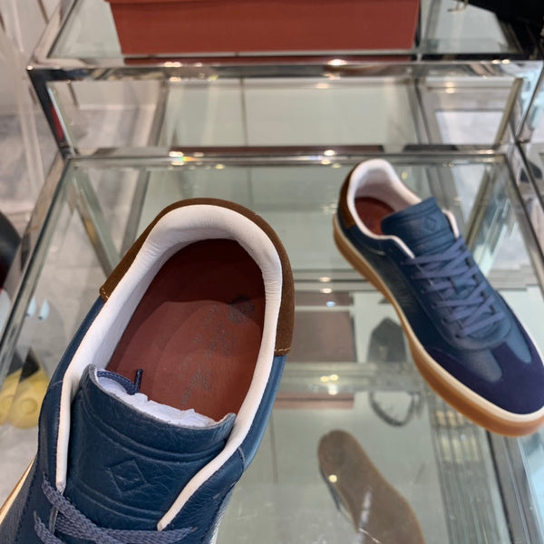 LP TENNIS WALK SNEAKERS IN PELLE DI VITELLO BLU MARINO