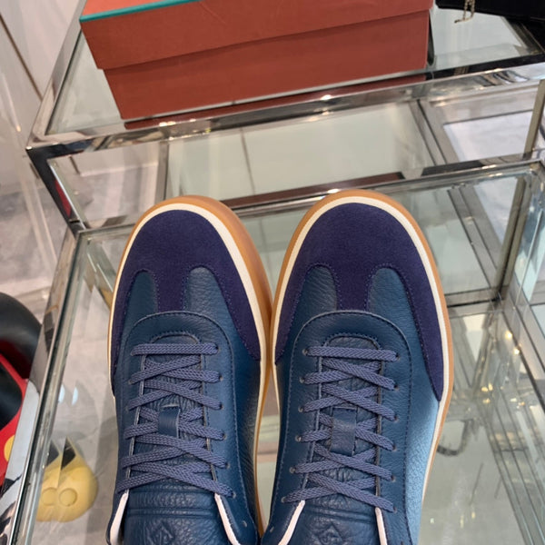 LP TENNIS WALK SNEAKERS IN PELLE DI VITELLO BLU MARINO