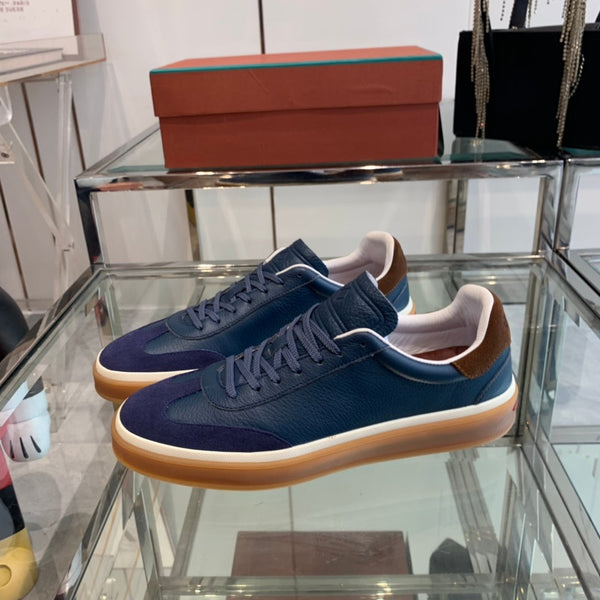 LP TENNIS WALK SNEAKERS IN PELLE DI VITELLO BLU MARINO