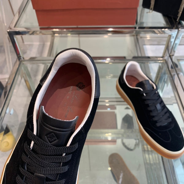 LP TENNIS WALK SNEAKERS IN CAMOSCIO NERO