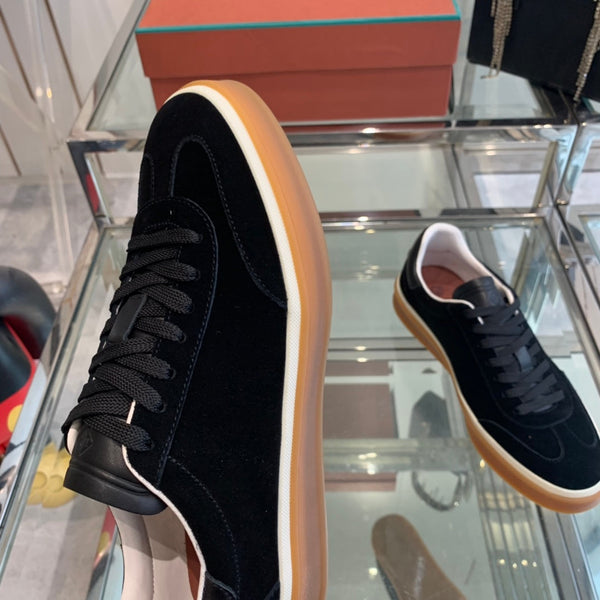 LP TENNIS WALK SNEAKERS IN CAMOSCIO NERO