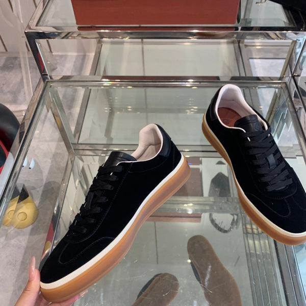 LP TENNIS WALK SNEAKERS IN CAMOSCIO NERO