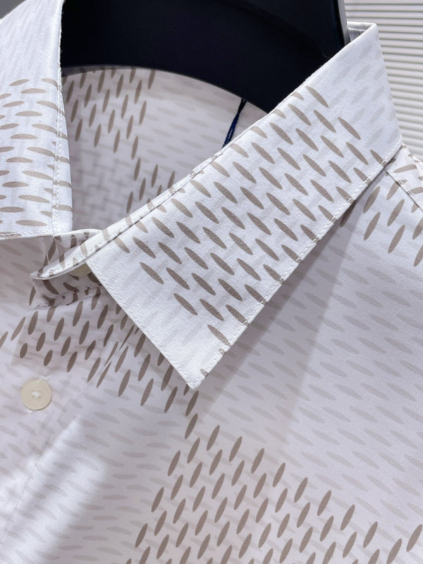 LV LONG-SLEEVED SHIRT IN WHITE DAMIER COTTON 238802
