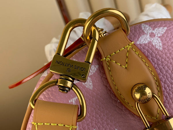 SPEEDY P9 BANDOULIÈRE 40 IN FLAMINGO PINK MONOGRAM CALFSKIN