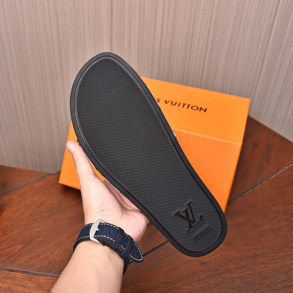 LV MULE SANDAL BLACK MIX WHITE DAMIER MONOGRAM CALFSKIN