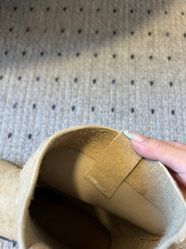 Loewe knight boots beige suede cowhide 478449