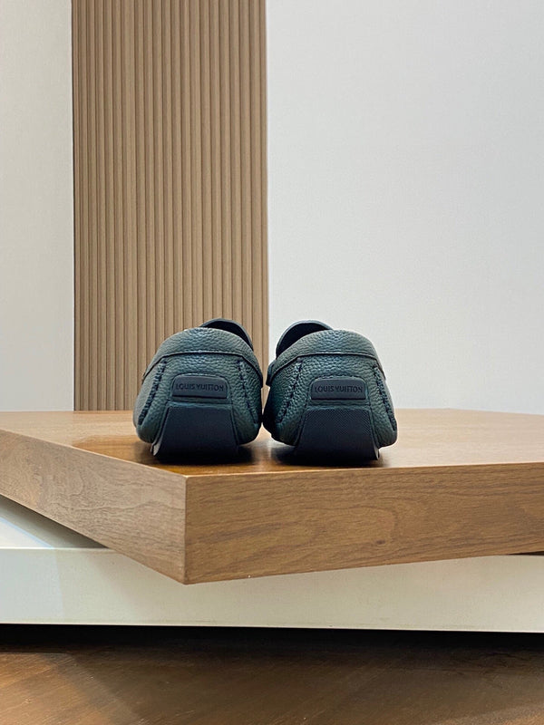 LV LOAFER IN GREEN FOREST WRINKLE CALFSKIN