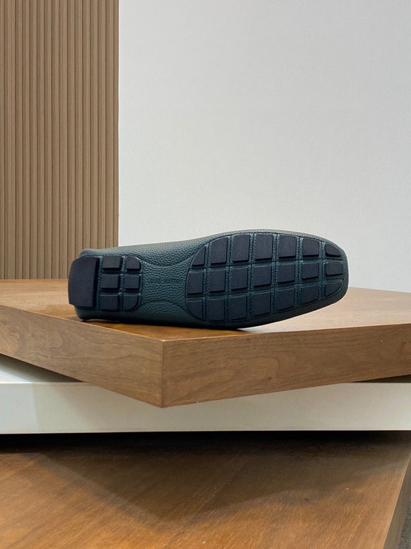 LV LOAFER IN GREEN FOREST WRINKLE CALFSKIN