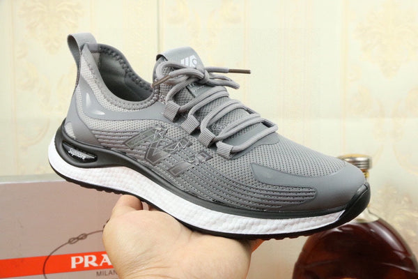 PRA SNEAKER IN LIGHT GREY BREATHABLE KNIT FABRIC