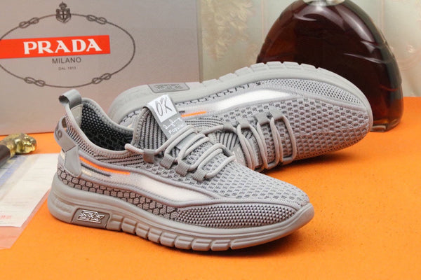 PRA SNEAKER IN GREY BREATHABLE FLYKNIT STRETCH FABRIC