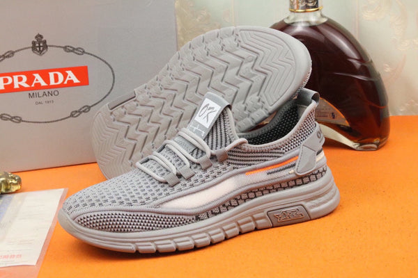 PRA SNEAKER IN GREY BREATHABLE FLYKNIT STRETCH FABRIC
