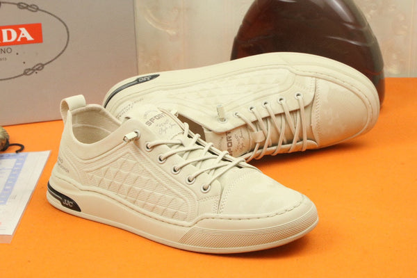 PRA SNEAKER IN BEIGE CARO SUEDE CALFSKIN