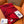 CHECK WOOL 182 CM SCARF GARNET RED 405045