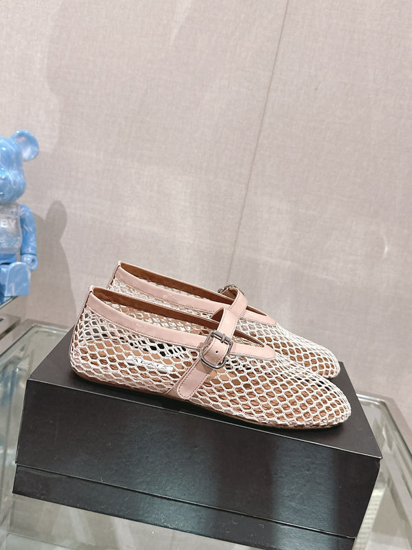 BALLERINE ALAIA IN RETE BEIGE NUDE