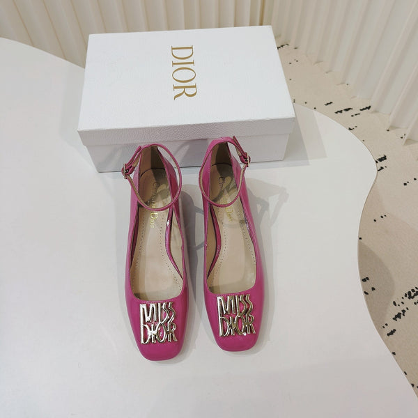 CD Miss Dior Pump 40mm in pelle di vacchetta rosa intenso 111330