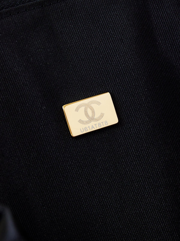 CC 24K Bowling Bag 25cm Black Waxed Lambskin