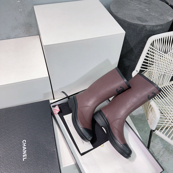 CC Rain Boot Burgundy Black Rubber