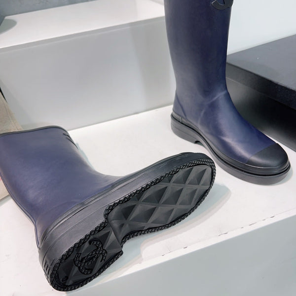 CC Rain Boot Dark Blue Black Rubber