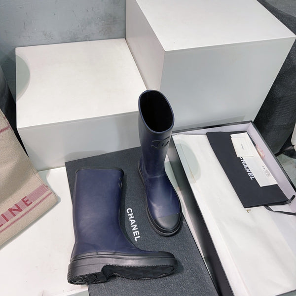 CC Rain Boot Dark Blue Black Rubber