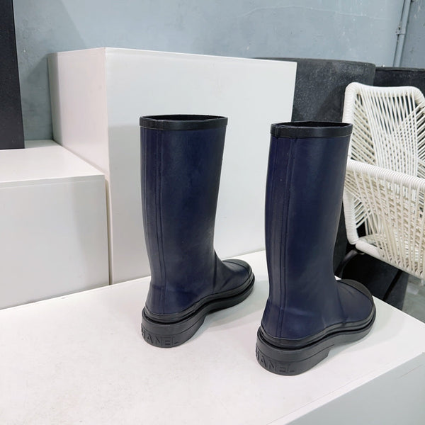 CC Rain Boot Dark Blue Black Rubber