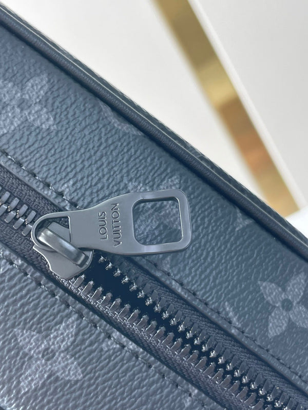 MINI SOFT TRUNK 18 IN TELA GUN METAL MONOGRAM ECLIPSE