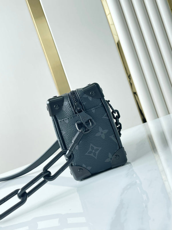 MINI SOFT TRUNK 18 IN TELA GUN METAL MONOGRAM ECLIPSE