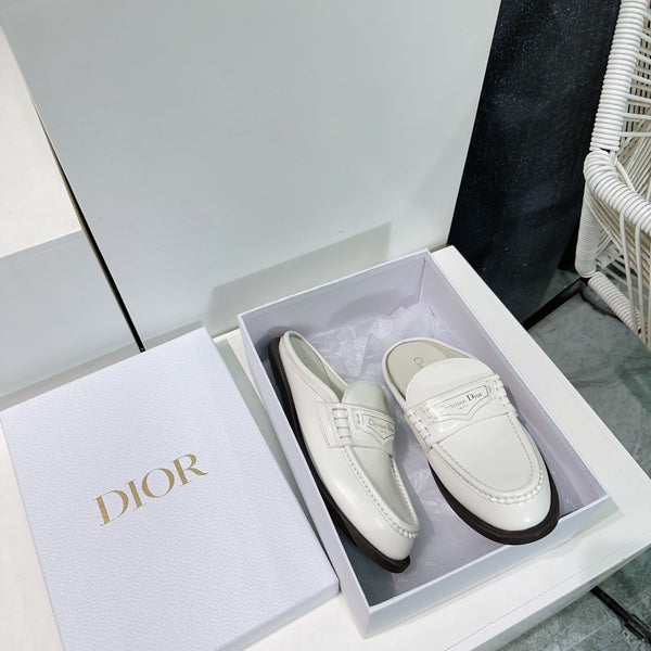 CD Boy Mule White Cowhide