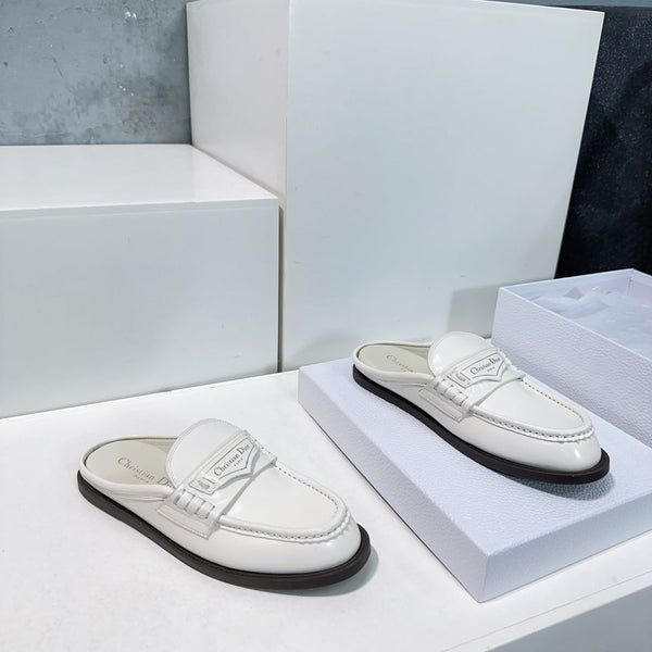 CD Boy Mule White Cowhide