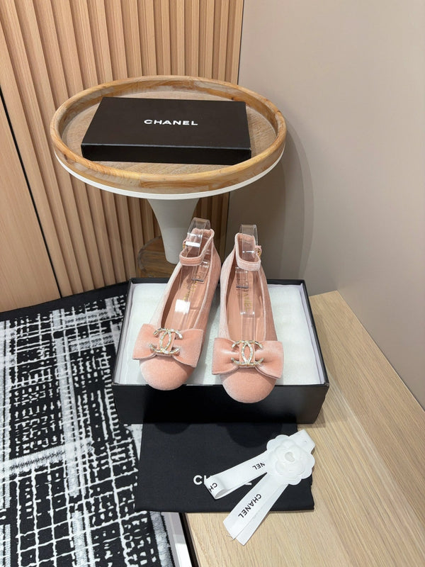 CC Mary Jane Pink Pastel Bow Tie Velvet And Lambskin