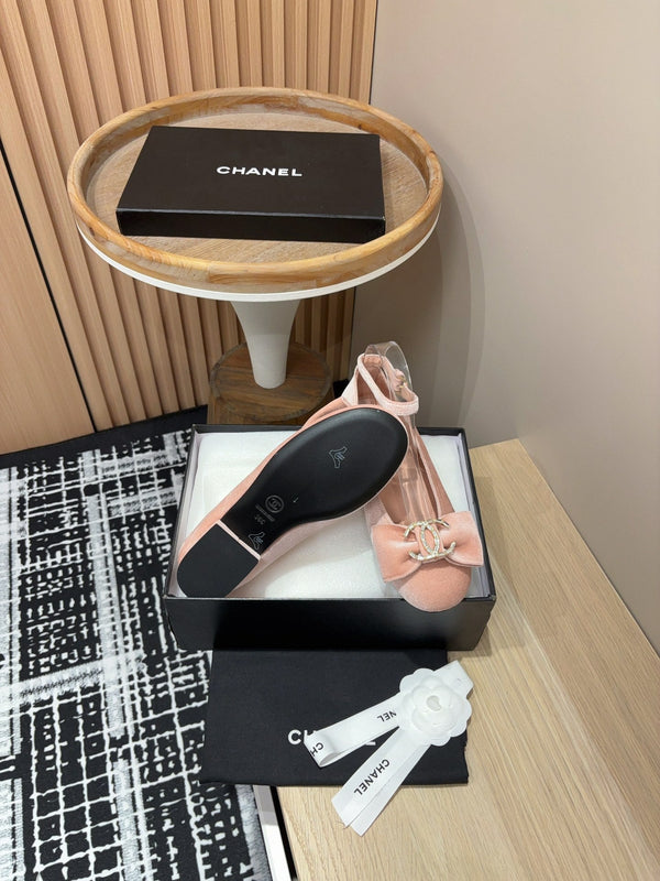 CC Mary Jane Pink Pastel Bow Tie Velvet And Lambskin