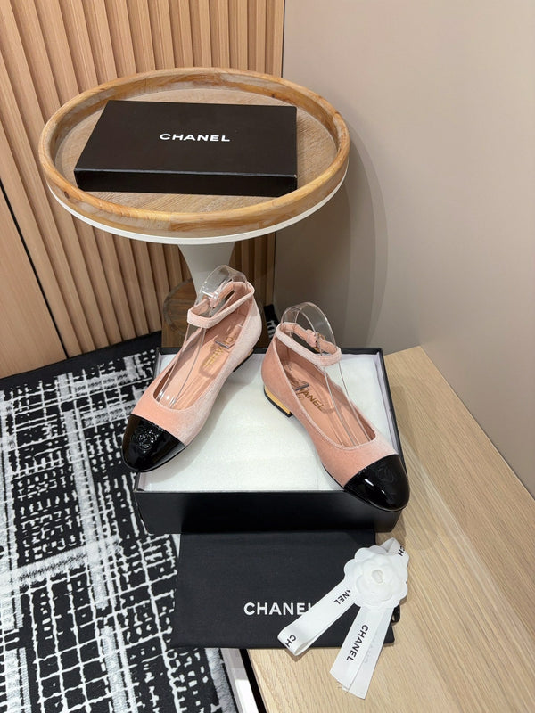 CC Mary Jane Black Pink Pastel Velvet And Lambskin