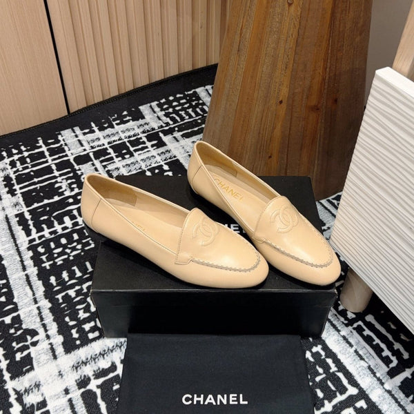 CC Moccasins Beige Lambskin