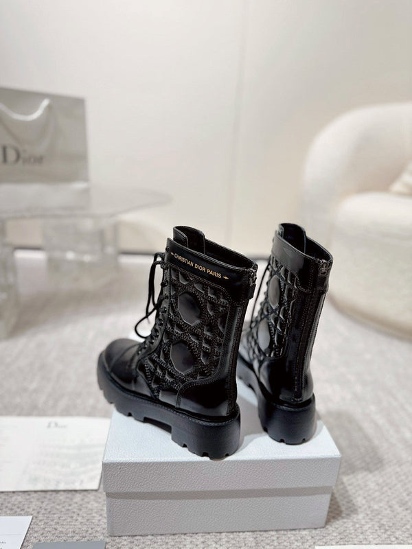 D-Unit Ankle Boot 40mm In Black Glossy Calfskin 988757