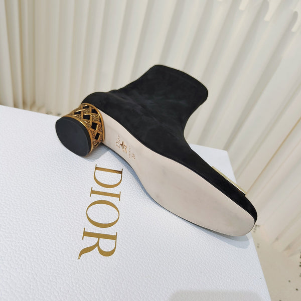 Miss Dior Ankle Boots 40mm Black Suede 111389