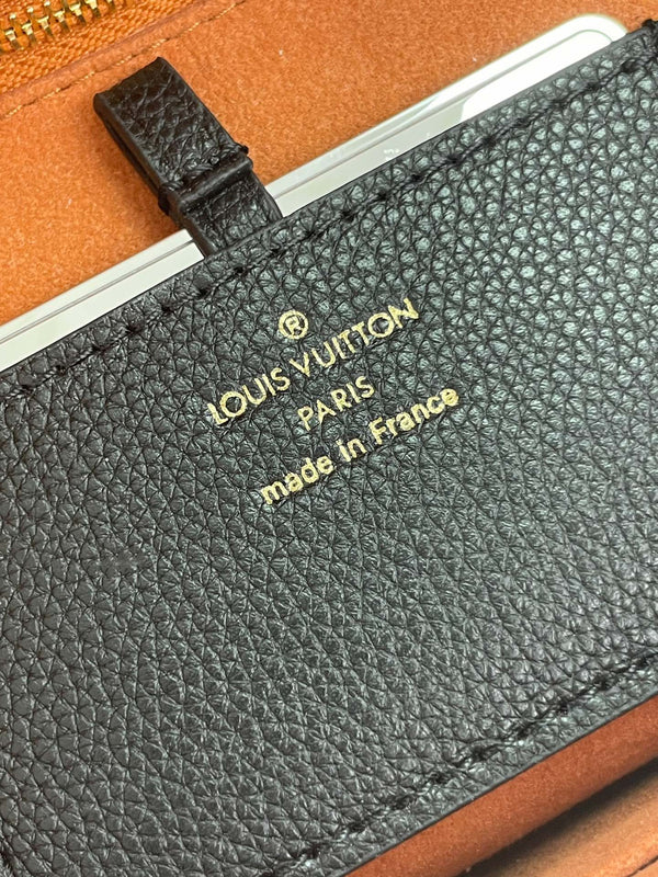 SOFT TWIST 27 IN PELLE DI VITELLO NERA LOGO ORO