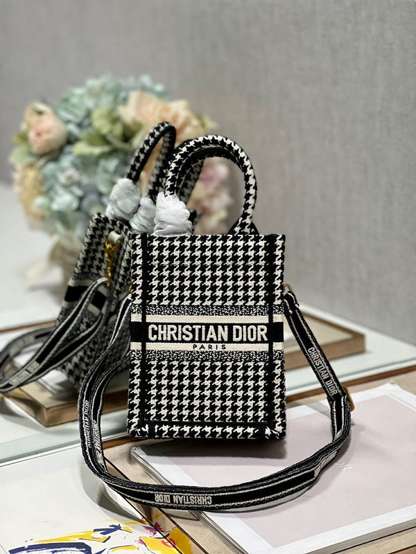 CD Mini Book Tote 13.5 cm Black Beige 336419