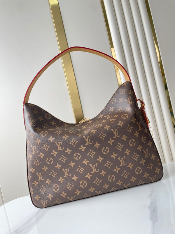 SLOUCHY MM 40 IN TELA MONOGRAM MARRONE