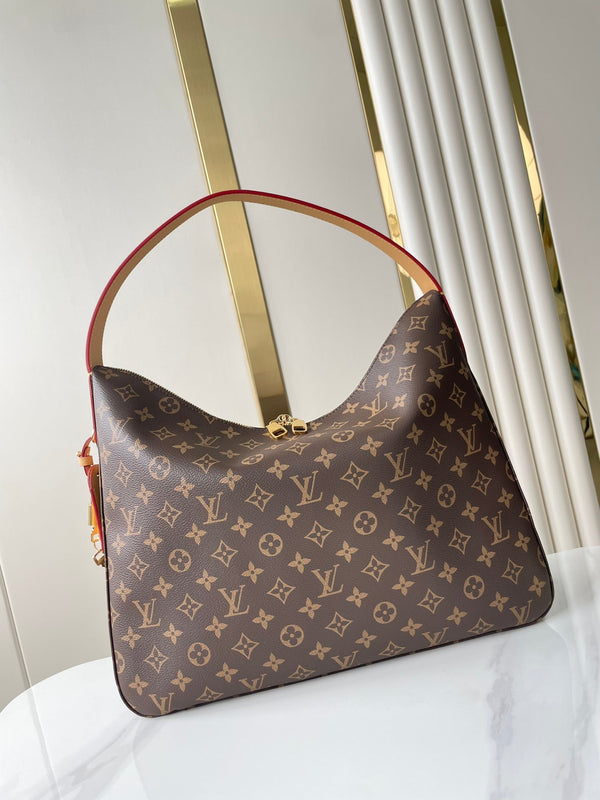 SLOUCHY MM 40 IN TELA MONOGRAM MARRONE