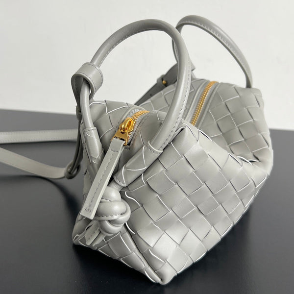 BV Loop Top Handle 19cm Grey Lambskin