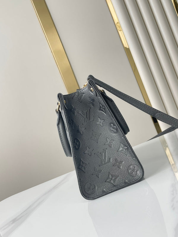 ONTHEGO PM 25 IN PELLE DI VITELLO GOFFRATA GUN METAL