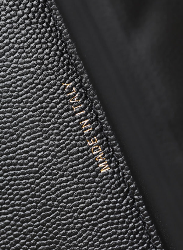 CC 25C Borsa a mano 18 cm in pelle di vitello martellata nera