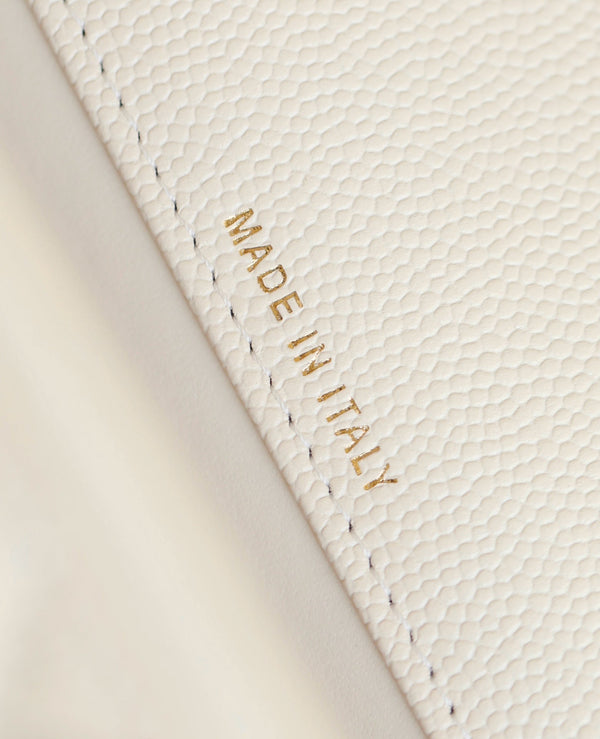 CC 25C Borsa a mano 18 cm in pelle di vitello martellata color crema