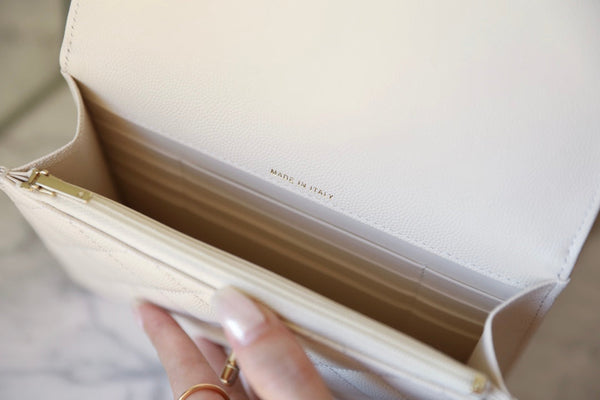 CC 25C Borsa a mano 18 cm in pelle di vitello martellata color crema